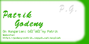 patrik godeny business card